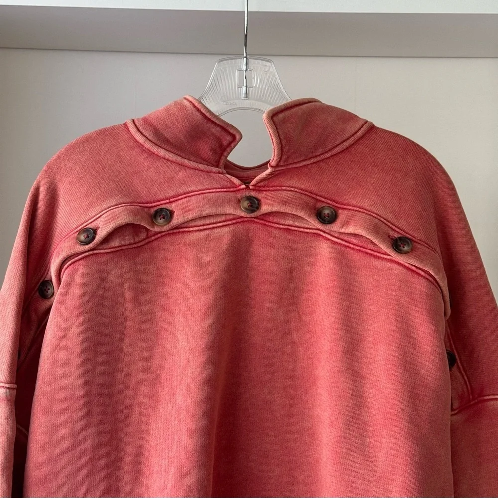 FREE PEOPLE Lou Lou Button Sweatshirt Dress - Picture 5 of 7
